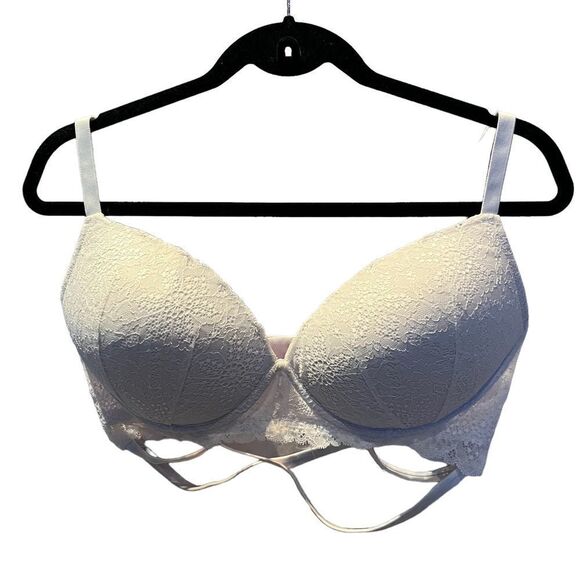 PINK Bra Date Wireless Push Up White 36DD Lace, Strappy, padded. - Picture 8 of 10